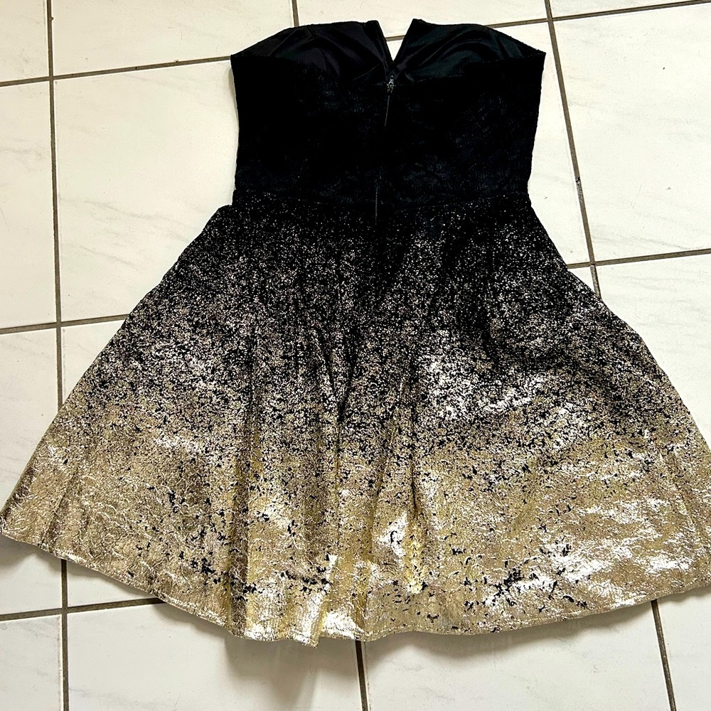 Strapless Black Ombré dress